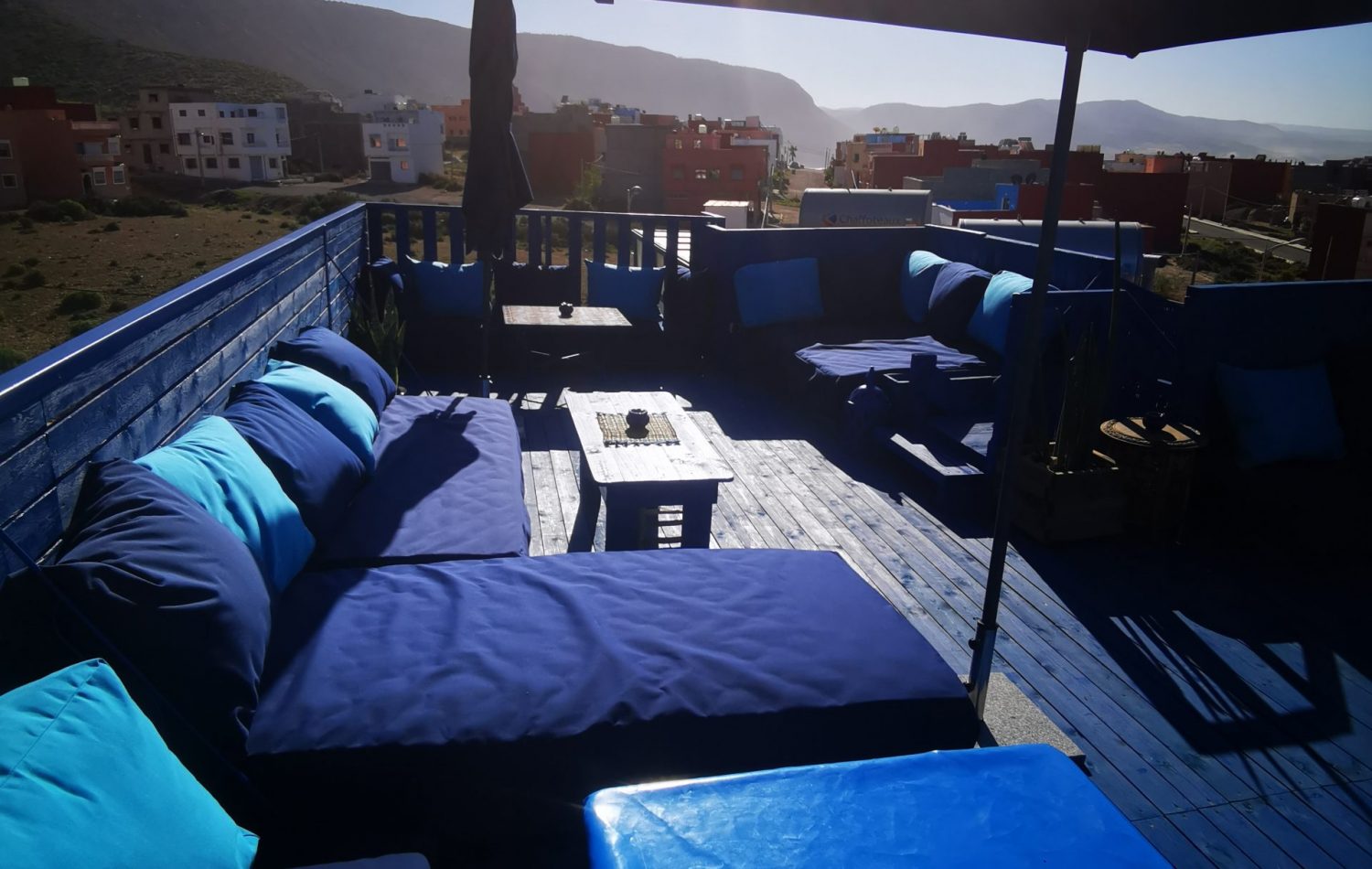 roof top auberge tigmi blue imsouane maroc